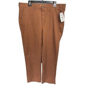 Clemons‎ & August Khakis Slim Fit Trousers Brown 38x32 NWT